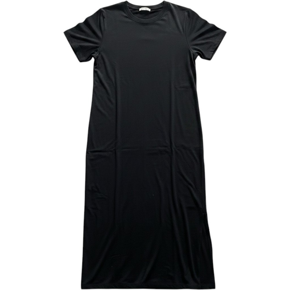 Old Navy Tshirt Maxi Dress Black Knit XL Stretch Comfort Neutral Minimalist